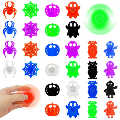 12/24/36 Pcs Ghost Pumpkin Spider Fingertip Spindle for Halloween Ghost Festival Carnival Party Gift Memorial School Prize Pack