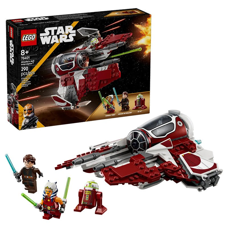 LEGO Star Wars 75401 Interceptador Jedi de Ahsoka, Brinquedo de Blocos de Montar para Crianças, Presente