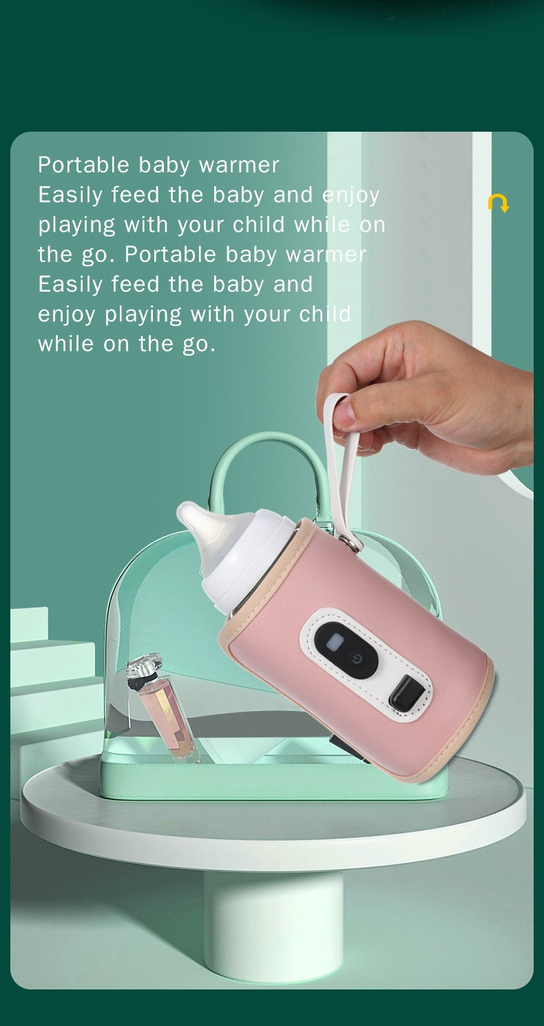 USB Baby Milk Bottle Thermal Bag Universal Digital Display Nursing Bottle Heater Portable Baby Milk Heat Keeper for Traveling