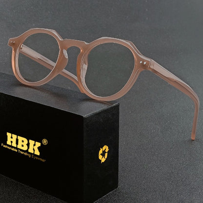 HBK Retro Rimless Sunglasses For Women Men Small Square Gold Frame Brand Design Tea Shades Rectangle UV400 Zonnebril Eyewear