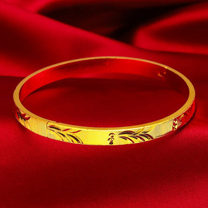 Pulseira estrela cheia de ouro 24K | Ouro puro AU999 no estilo chinês para exibir o charme antigo