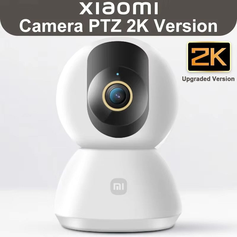 Câmera de Segurança Inteligente Xiaomi 360° Mi PTZ 2K Webcam 1296P 3 Megapixel Detecção Humana por IA Visão Noturna Webcam Funciona com Miji
