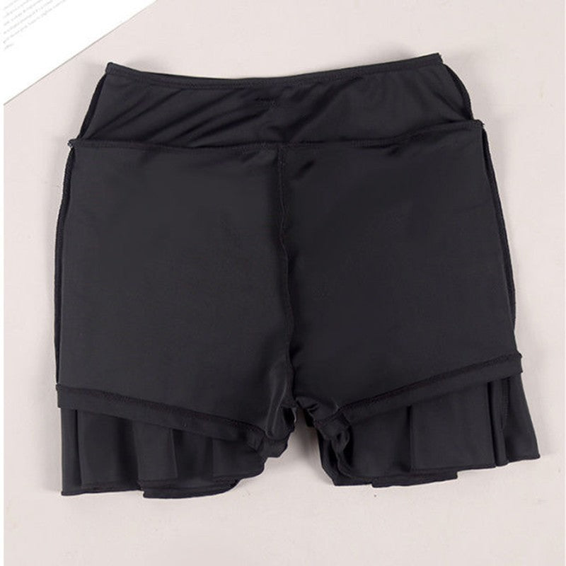 Plus Size Tennis Skirt for Women Black Golf Mini Skirt with Built-in Shorts Stretch Short Skort Female Gym Sporty Workout