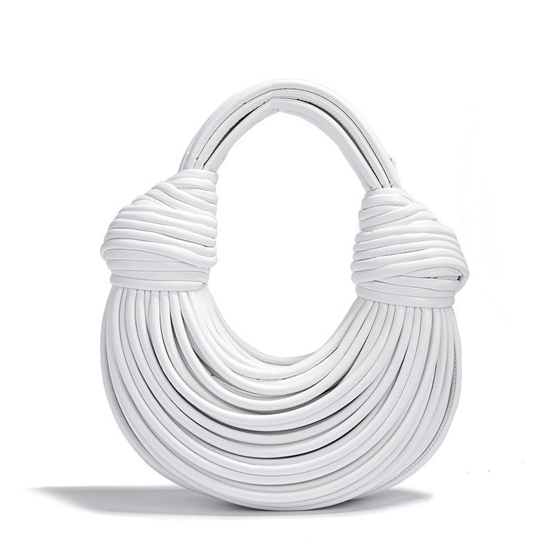 2024 New Gold Handbags for Women Luxury Designer Brand Handwoven Noodle Bags Rope Knotted Evening Clutch Underarm Dumpling Bag