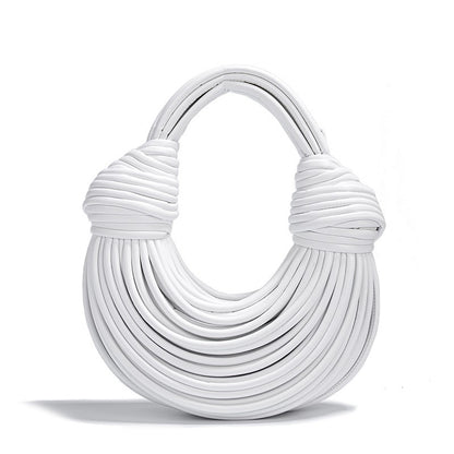 2024 New Gold Handbags for Women Luxury Designer Brand Handwoven Noodle Bags Rope Knotted Evening Clutch Underarm Dumpling Bag