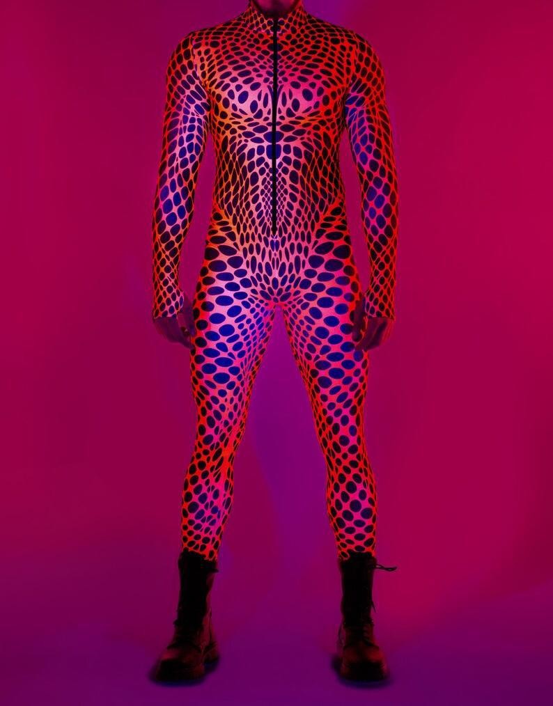 Halloween Lizard Bodysuit Men's Unique Muscle Series Holiday Jumpsuit Carnival Costume Adult Roleplay Party Masquerade Ball Set