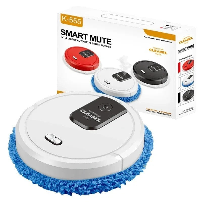 2026 Novo Robô Aspirador e Passador de Pano Inteligente Doméstico Recarregável Seco e Molhado com Spray Umidificador