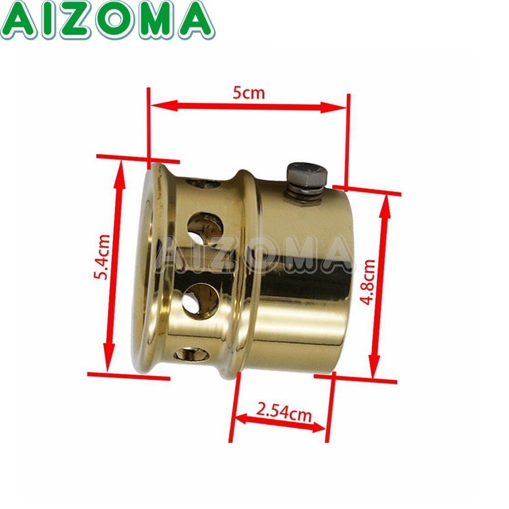 Universal 1-3/4" or 1.75" 2" 2.25" 2.5" Brass Exhaust Tips For Harley Chopper Bobber Sportster 883 1200 Muffler Pipe Plug Tube