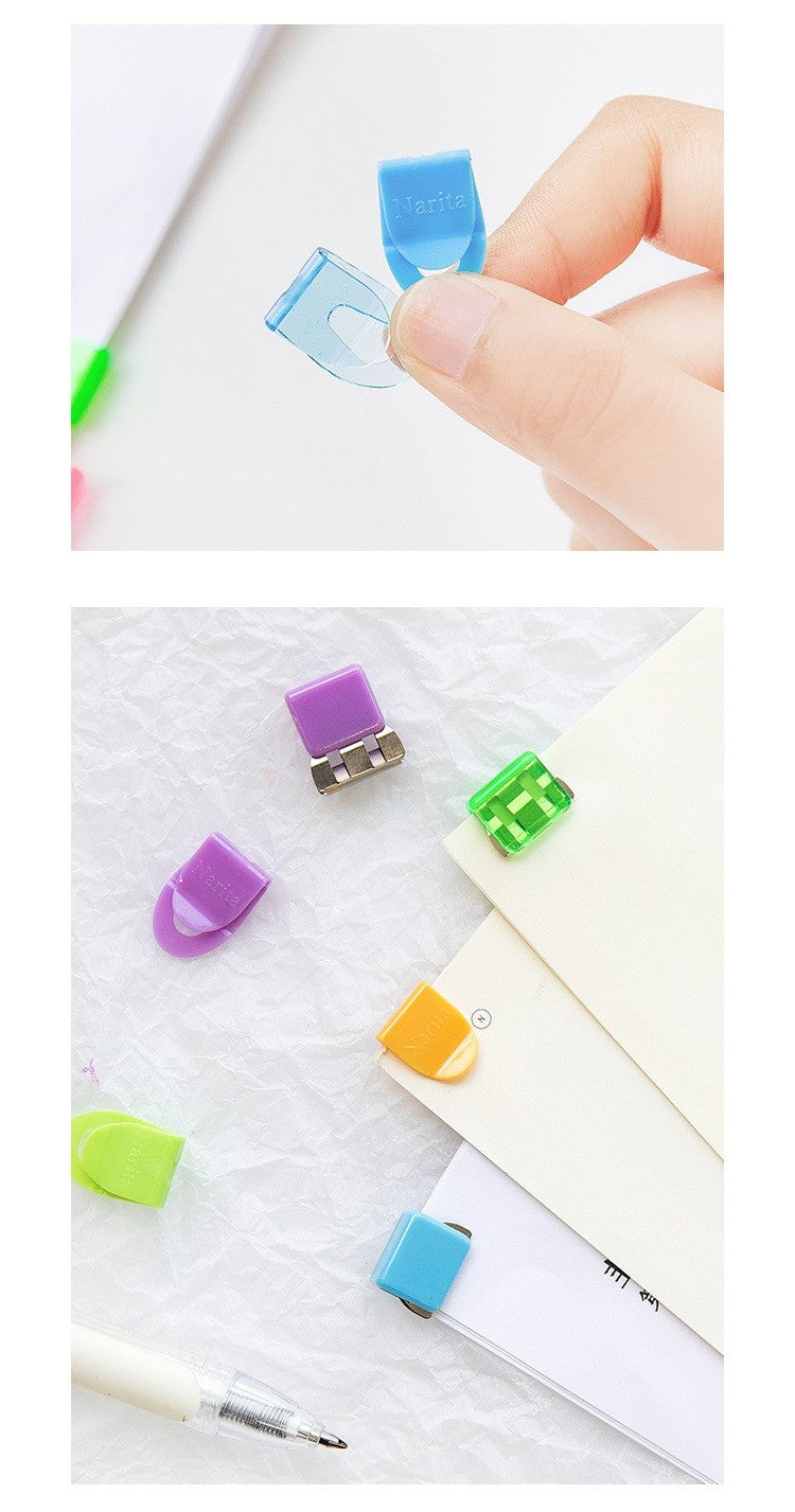 10/20pcs Mini Paper Clips Set Candy Color Transparent Metal Bookmark for File Index Page Holder Clamp Memo Office School F709