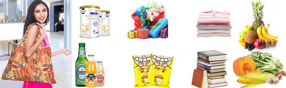 Reusable Shopping Large Bag Foldable Eco Tote With Pouch For Grocery Gym Office Supplies Beach Gear School Toys Storage Bags