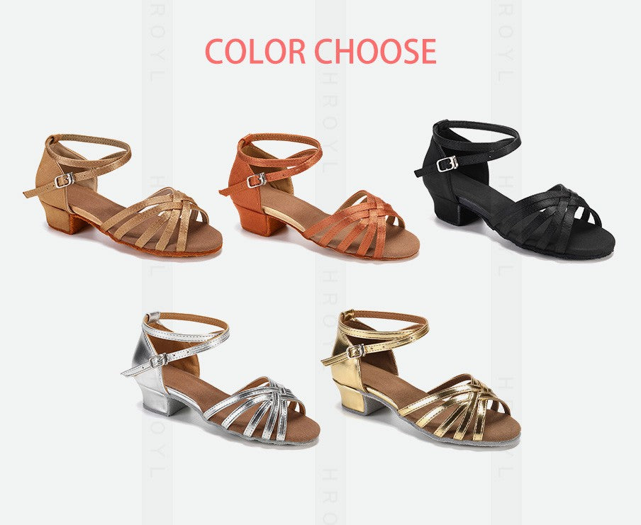 Girls Dance Shoes Kids Child Girl's Ballroom Latin Dance Shoes for Women Modern Jazz Dancing Shoes Training Shoes Salsa Sandals