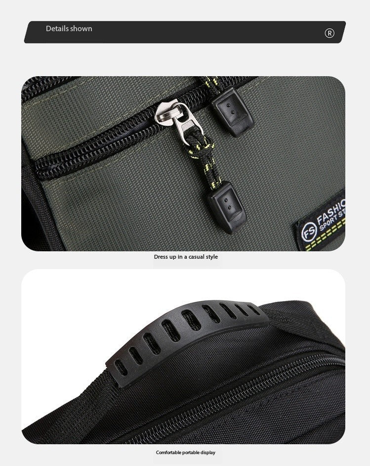 New Fashion Oxford Men Crossbody Bag Single Shoulder Bags Big Capacity Storage Bag Fashion Multi-Pockets Business Crossbody Bags