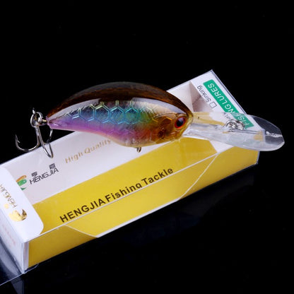 HENGJIA 13G 9CM Iscas de Pesca Rock Crank Bait Crankbait Minnow Baixo Anzóis Triplos Isca Dura Wobbler Língua Longa e Grande