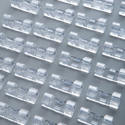 20/100 peças Grampos Organizadores de Cabos Suporte de Fio Transparente Gerenciador de Fios de Casa Escritório Enrolador de Linha de Dados USB Protetor de Ganchos