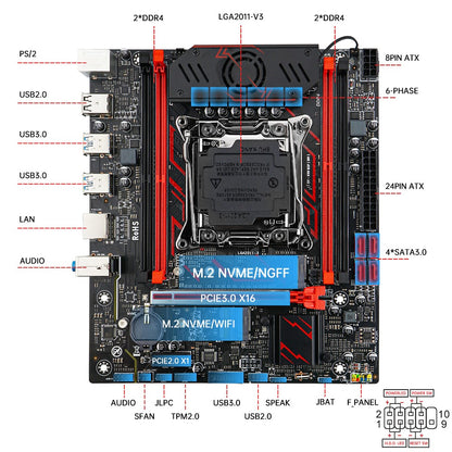 Gaming Motherboard Set X99 C612 with Intel Xeon E5 2640 V4 CPU DDR4 16G[8G*2] 2133MHz RAM Computer components Desktop SOYO