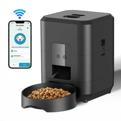 Comedouro Automático Inteligente para Gatos e Cães Máquina de Ração Lenta com Dosador Automático Temporizado e Quantitativo Tigela para Gatos e Cães