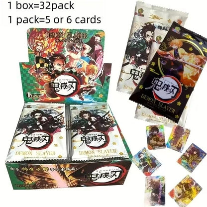 Flash Demon Slayer Cards Mugen Train SSP Card Ultra Rara Card Tanjirou Kamado Nezuko Card Coleção de Personagens