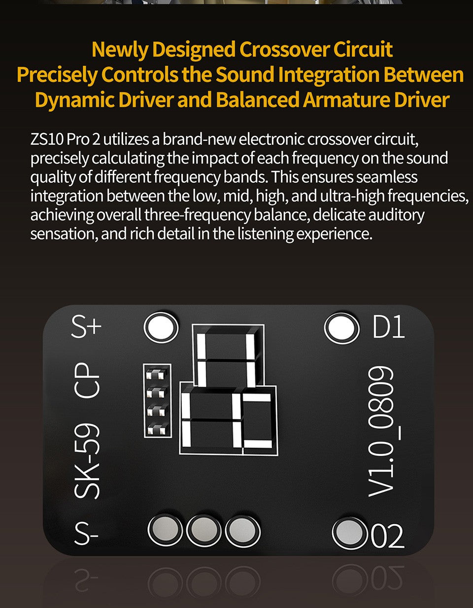 KZ ZS10 Pro 2 Metal Earphone HIFI In Ear Bass Earbud 4-Level Tuning Switch Headphone Sport Monitor Sound Noise Reduction Headset