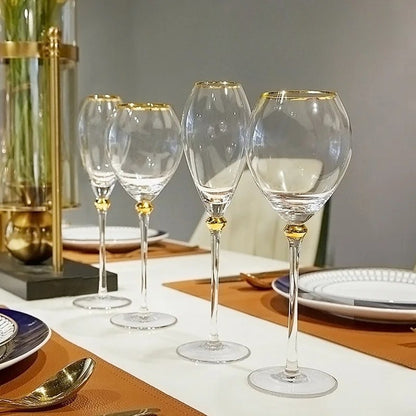 Conjunto 2 Peças Taças de Cristal Luxo Vinho Tinto Copos Altos para Festa Champanhe Flute Copos de Beber
