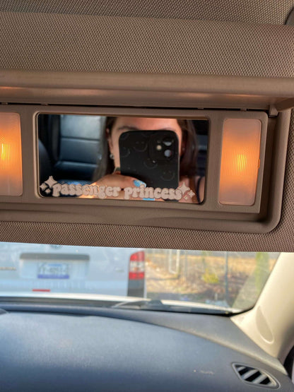 1pc Passenger Princess Car Mirror Decal Car Accessory Window Laptop Sticker Trendy Cute Car Vinyl Decal For Women Gift For Her
