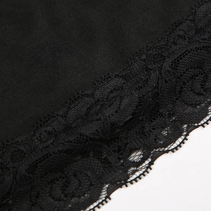 2000s Graphic T Shirt Vintage Fairy Grunge Women Autumn Lace Trim Long Sleeve Slim Fits Tops y2k Clothes Basic Harajuku Tees