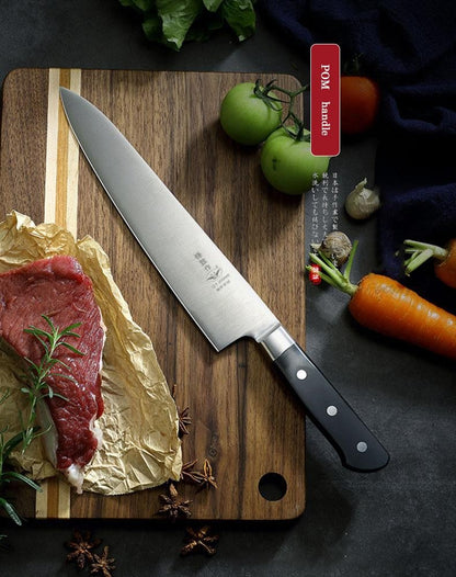 Facas de Cozinha Japonesas de Aço Inoxidável 6Cr16MoV Afiadas Cutelo Carne Gyutou Faca de Peixe Cabo POM