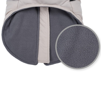 Casaco Quebra-Vento para Cães com Colete e Dois Anéis em D Jaqueta para Cães Casaco com Capuz Quente Roupa Quente para Cães