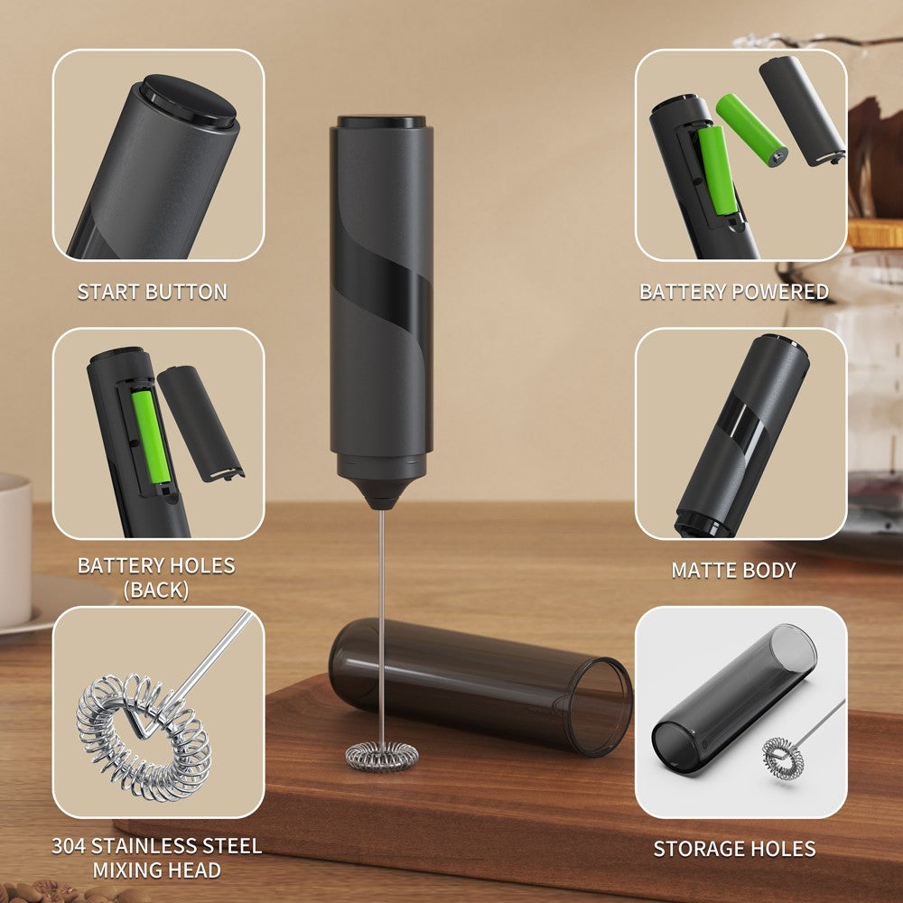 Kitchen Powerful Stirrer Milk Frother Handheld Foam Maker for Lattes Whisk Drink Mixer Coffee Electric Rechargable Egg Beater