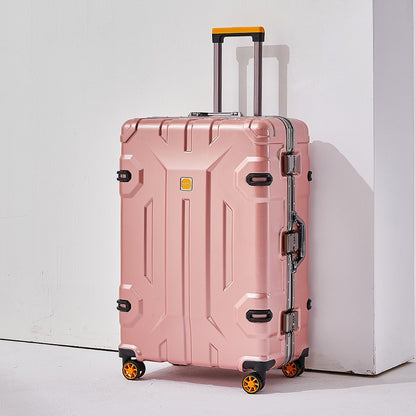 Large Capacity Aluminum Frame Luggage Suitcase with Wheels Travel Bag Durable And Wear-Resistant 20-28 Inch Rolling Suitcase