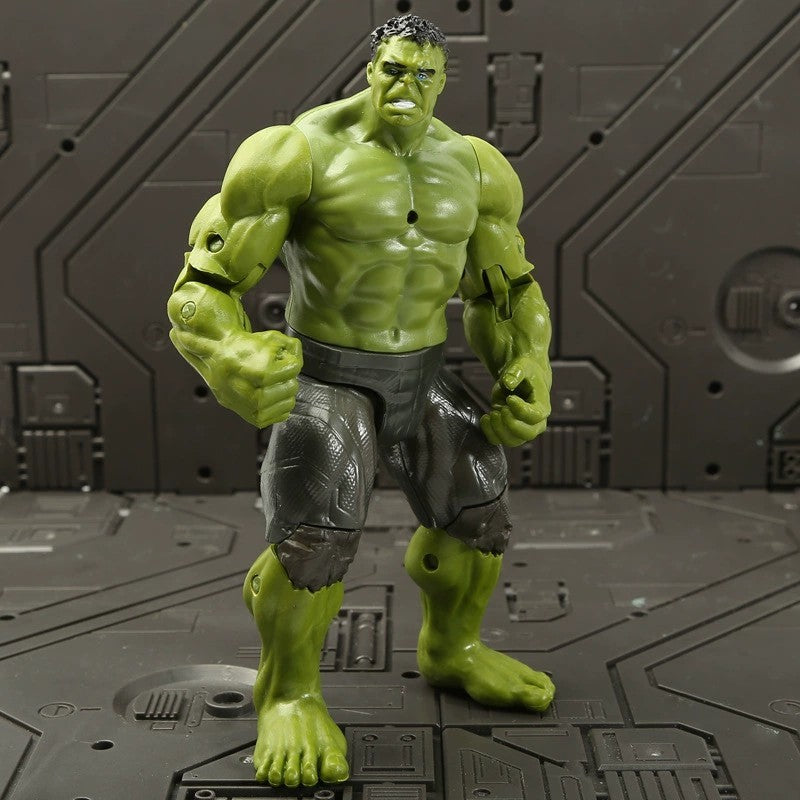 17 Cm Brinquedos Infantis Marvel Anime Figuras Homem-Aranha Hulk Action Figure Homem De Ferro Desenho Animado Brinquedo Infantil Presente De Natal Boneca Brilhante Hobbies