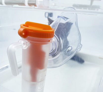 Caixa de Atomização para Animais de Estimação Gaiola de Oxigênio Dobrável Fácil de Transportar Caixa de Nebulização Veterinária Sala de Oxigênio para Animais de Estimação