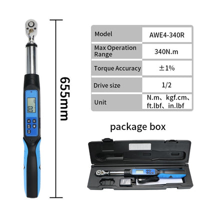 Chave de Torque Digital Shahe de 1/2'' Conjunto Eletrônico com Buzzer e LED Chaves de Torque Eletrônicas Ajustáveis Ferramenta para Reparo Automotivo