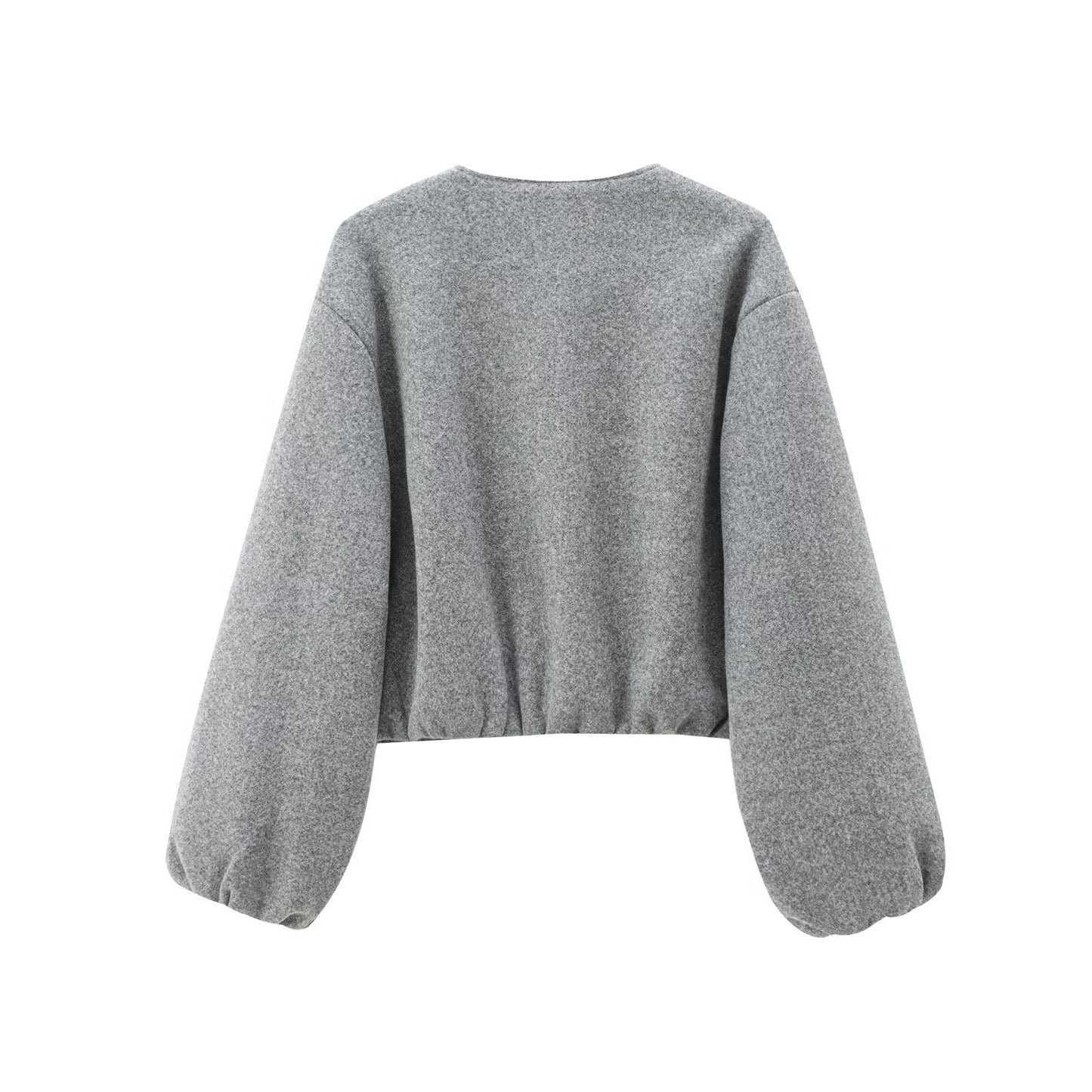 MUJER Black Bomber Jackets for Women Zipper Varsity Jackets Women Soft Cropped Jackets Woman 2025 Long Sleeve Winter Coat Female