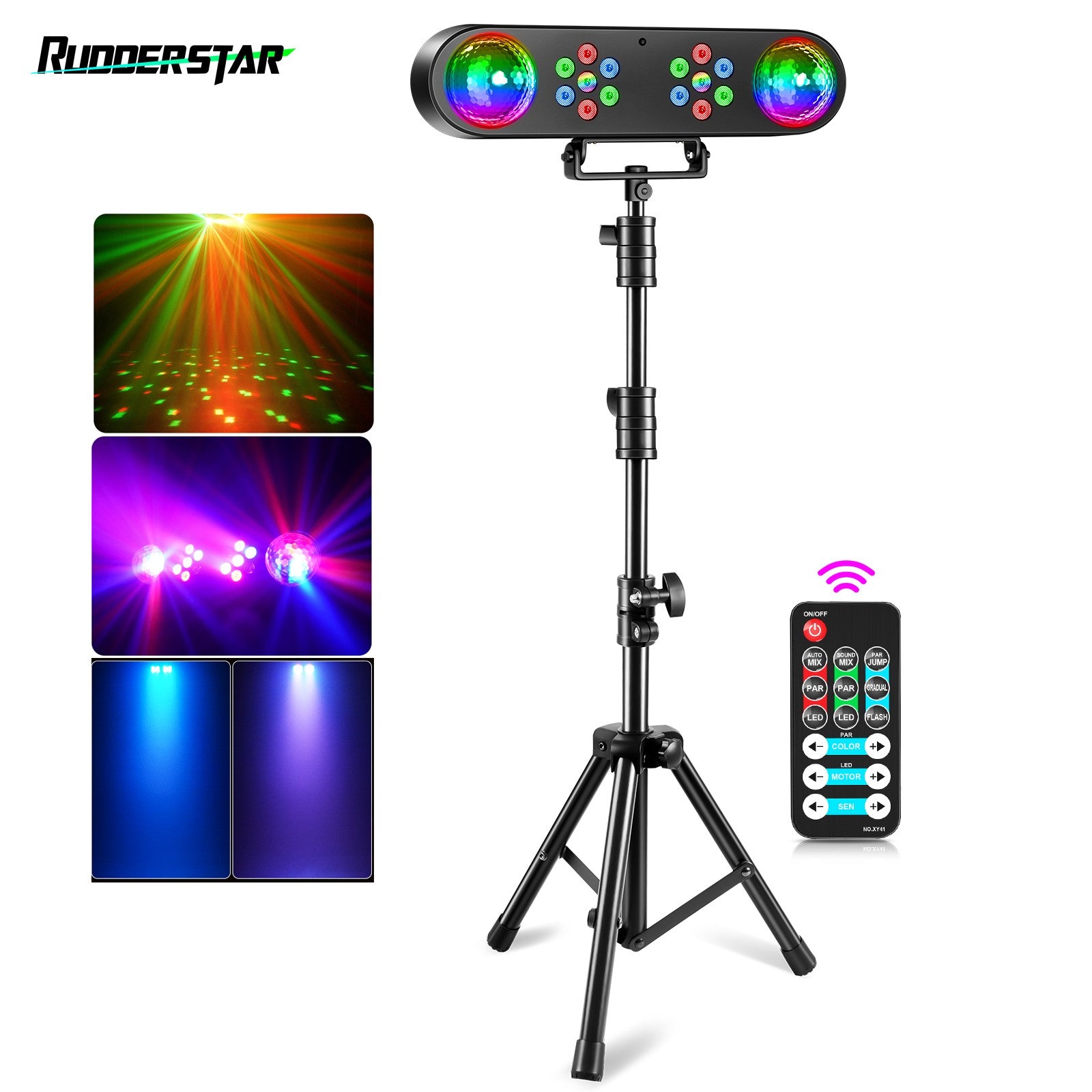 30W RGB 3in1 Bracket Effect Lights Dyeing Magic Ball Lights Remote Control Stage Effect Lighting Projector for DJ Party Concert