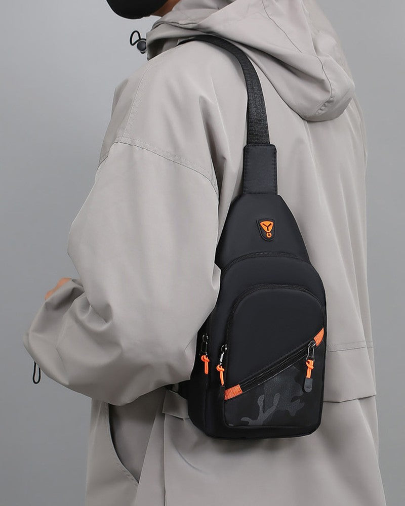 Rilibegan Nylon Men's Chest Bag 2023 New Portable Casual Shoulder Bag Trendy and Unique Design Crossbody Bag