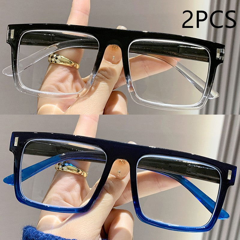 2/3PC New fashion large frame reading glasses trendy square frame rice nail middle-aged and elderly goggles reading glasses 2231
