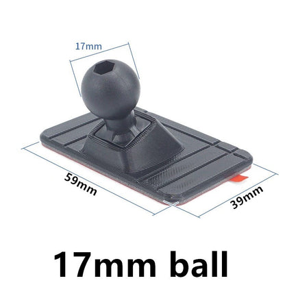 17mm Ball Head Car Center Console Adhesive Flexible Bending 3D Printing Base Suitable For Mobile Phone Holder Accessories