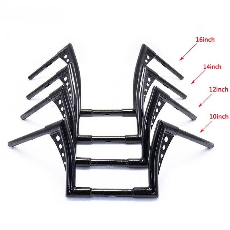 Guidões de motocicleta Glide de 10/12/14/16 polegadas para Harley 883 883n 883XL 1200 Hardman Soft Tail HONDA Iron Horse