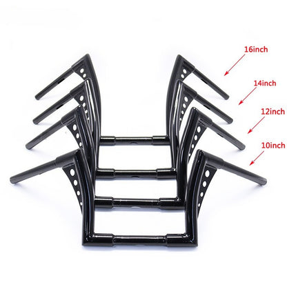 Guidões de motocicleta Glide de 10/12/14/16 polegadas para Harley 883 883n 883XL 1200 Hardman Soft Tail HONDA Iron Horse