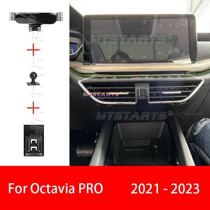 Para Skoda Octavia/PRO 2016-2023 Suporte de Celular Ajustável para Carro Suporte Móvel Gravidade GPS Rotativo Acessórios de Navegação