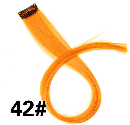 Alileader Aplique de Cabelo Extensão com Clip 57 Cores Ombre Liso Extensão de Cabelo com Clip em Apliques Peças de Cabelo de Fibra de Alta Temperatura
