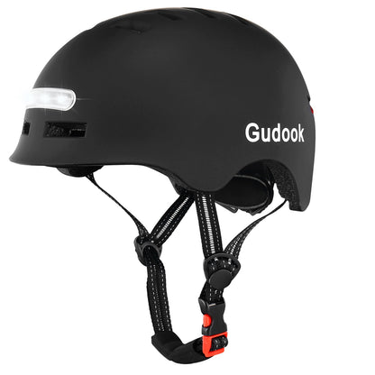 Capacete de Bicicleta Adulto GUDOOK com Luz - Capacetes de Bicicleta Masculino - Feminino - Luzes LED Dianteira e Traseira para Scooter? Ciclismo, Patinação