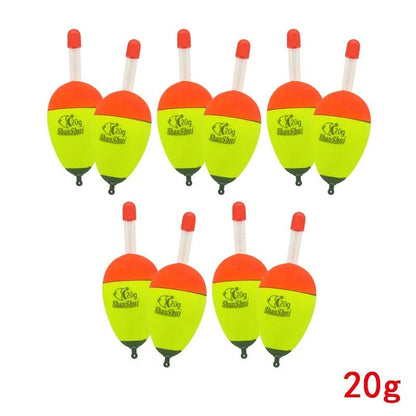 2/10pcs EVA Luminoso Pesca Noite Flutuante Luz Vara Espuma Plástica Bobber Mar Pesca em Rocha Chumbadas Flutuadores Acessórios de Pesca