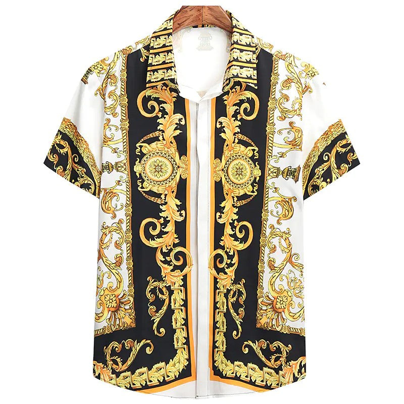 Unisex 2025 Breathable Hawaiian Shirts Baroque French Men's Shirts 3D Printi High Fashion Street Loose Men's Streetwear Shirts