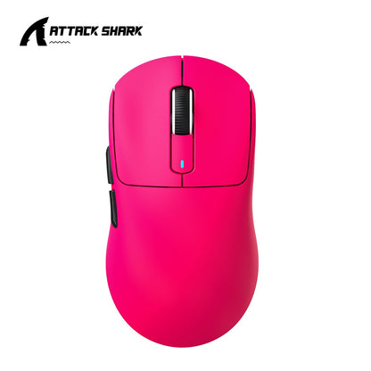 Mouse Gamer ATTACK SHARK X3 Leve Sem Fio Bluetooth Conexão Tri-Modo, PAW3395, Macro