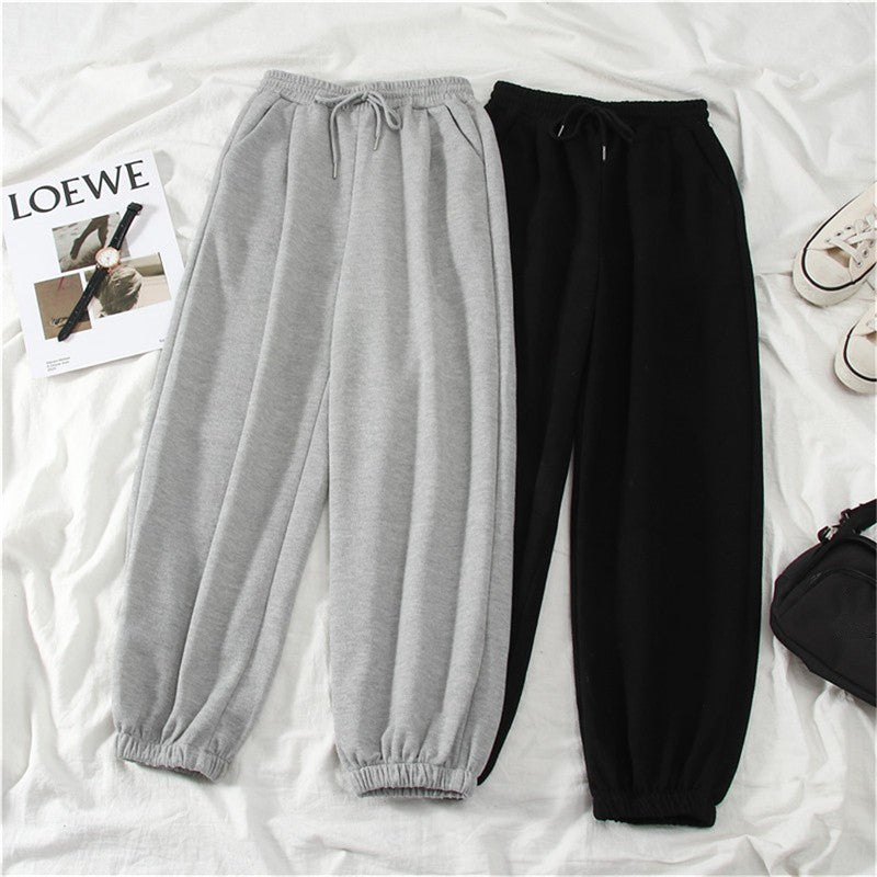 Gray women Sweatpants Autumn New Baggy Fashion Oversize Sports Pants Black winter thick Joggers Streetwear Trousers