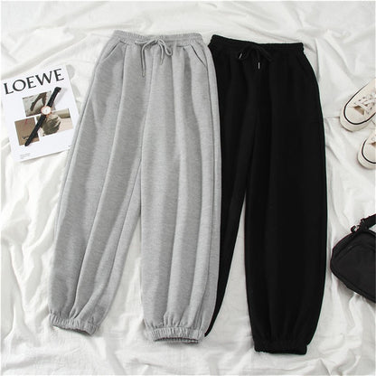 Gray women Sweatpants Autumn New Baggy Fashion Oversize Sports Pants Black winter thick Joggers Streetwear Trousers