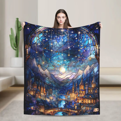 Manta Macia de Viagem Velaris Cidade da Luz Cobertor de Cama Flannel Colcha para Sofá Cadeira Cama Capa Engraçada de Sofá-Cama