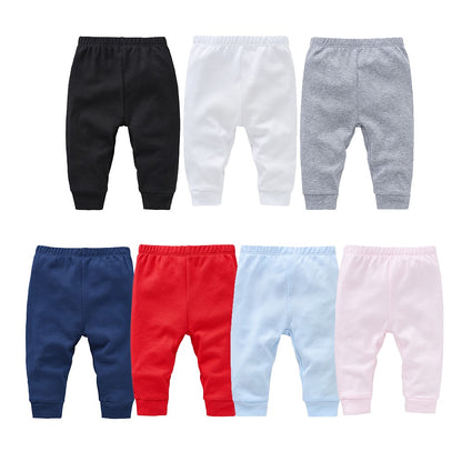 100% Cotton Baby Pants Blank Baby Boy and Girls Legging Colors Kids Trousers Plain Newborn Clothing Muslin Clothes for 0-24M