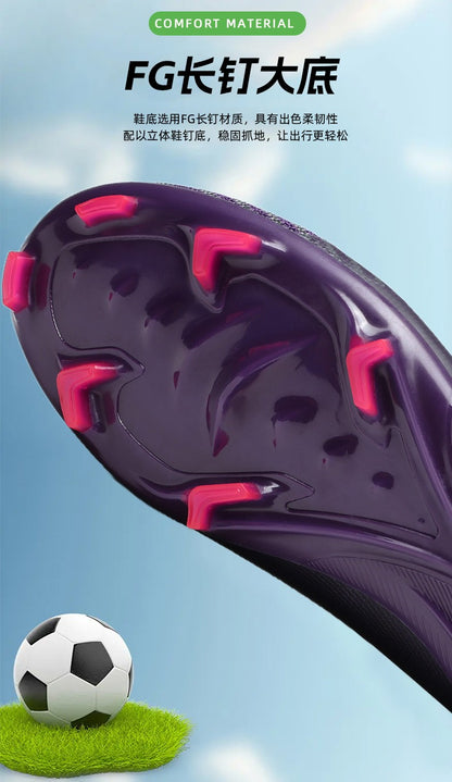 New Men Women Football Field Boots Studded Comfortable Unisex Soccer Shoes Cleats Ultralight Professional Sneakers Comfortable